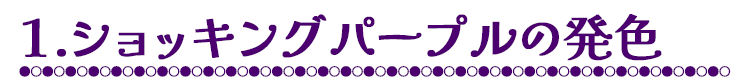 1.ショッキングパープルの発色